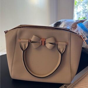 Ted Baker London Cream Satchel with Bow Detail